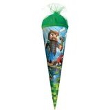 ROTH Schultüte Block Game, 22 cm, rund, Tüllverschluss