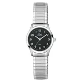 Selva SELVA Quarz-Armbanduhr mit Zugband Zifferblatt schwarz Ø 27mm