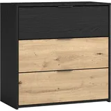 byLIVING Rimini 80 x 80 x 40 cm Schwarz / Artisan Eiche