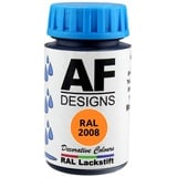 Alex Flittner Designs Lackstift RAL 2008 HELLROTORANGE seidenmatt 50ml Holz Metall Möbel Bad Retuschierlack Reparaturlack