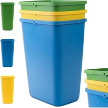 Kadax Abfalleimerset 12 l Grün/Gelb/Blau