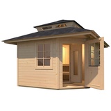 Weka Saunahaus Kurikka inkl. Elementsauna 28/68 mm 9 kW Kompaktofen mit integrierter Steuerung