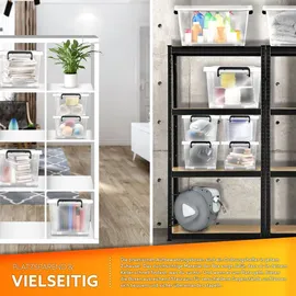 tillvex Aufbewahrungsbox 62 l 4-tlg. Transparent/Schwarz