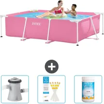 Intex Rahmenschwimmbecken rechteckig – 220x150x60 cm – Zubehör CB73 rosa No Size