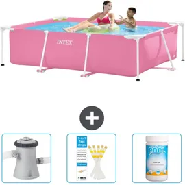 Intex Rahmenschwimmbecken rechteckig – 220x150x60 cm – Zubehör CB73 rosa No Size