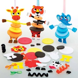 Dschungeltier Stapelset  (pro Set 6) Bastelsets