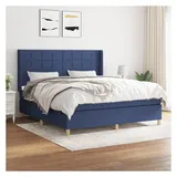 vidaXL Boxspringbett 180 x 200 cm Blau