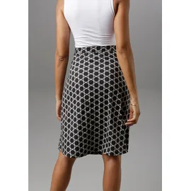 Aniston SELECTED Wickelrock Damen Blau/Grau Bedruckt 42