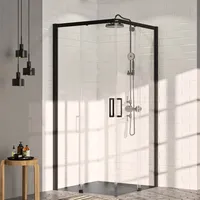 Hüppe Classics 2 EasyEntry Gleittüreckeinstieg 2-teilig, 90/90 x 200 cm, Glas mit Anti-Plaque