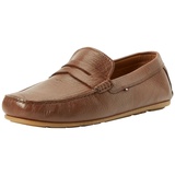 Tommy Hilfiger Herren Loafer Casual Leather Driver aus Leder, Braun (Winter Cognac), 45