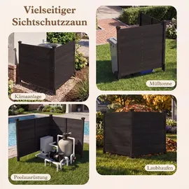 Costway Zaunpfahl 19 x 114 cm Weiß/Kunststoff