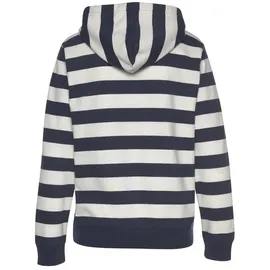 H.I.S. Kapuzensweatshirt Marine/Ecru-Gestreift 44/46
