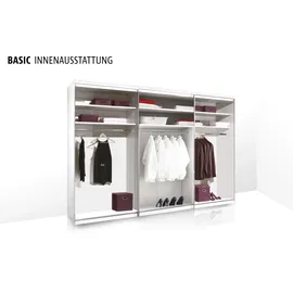 STAUD Schwebetürenschrank Includo Glas 298 x 222 x 68 cm Weiß