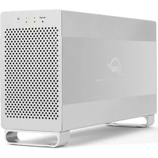 OWC Mercury Elite Pro Dual 3.5", Zoll Aluminium silber, Performance RAID USB 3.2, eSATA