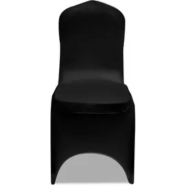 vidaXL Stretch-Stuhlhussen Schwarz 18 Stk.