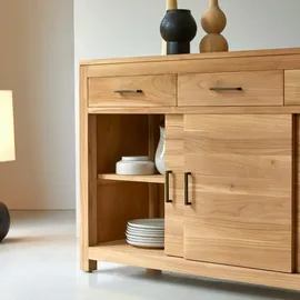 Tikamoon Highboard 150 cm Beige / Braun