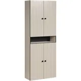 trendteam PureBliss Hochschrank breit 70 x 186 cm Kashmir Hellgrau MDF