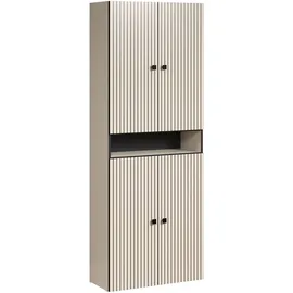 trendteam PureBliss Hochschrank breit 70 x 186 cm Kashmir Hellgrau MDF