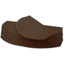 Mendler 15er-Set Stufenmatte HWC-G49, Treppenteppich Treppenschutz Treppenmattenset, 65x25cm ~ halbrund, braun