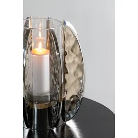 Fink Windlicht GLAMOUR Edelstahl/Glas Silber