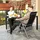 Songmics Gartenstuhl 56 x 56 x 106 cm schwarz 2 St.