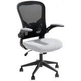Femo Trade Bürostuhl FM-2512, Grau, Schwarz, Kunststoffgestell, verstellbare Armlehnen, Wippmechanik, B 65 x H 111 x T 58 cm grau|schwarz