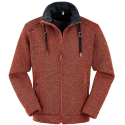 Maul Herren Lichtenau Strickfleecejacke, 48 - orange