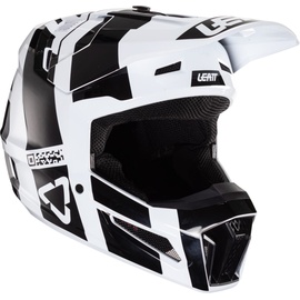 Leatt 3.5 V24 Jugend Motocross Helm, schwarz-weiss, Größe L