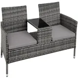 Tectake Narbonne 131 x 61 x 82 cm Grau