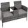 Tectake Narbonne 131 x 61 x 82 cm Grau
