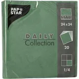 Papstar Servietten Daily Collection grün 2-lagig 12,0 x 12,0 cm 20 St.