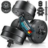 RE:SPORT Hantel-Set Kurzhantel Set 15 - 40 kg Hantelset Hantel Krafttraining, (für Muskelaufbau, Workout & Zuhause), Hanteln Set verstellbar mit 2 Kurzhanteln Hantel