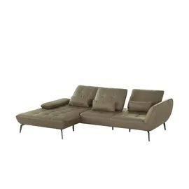 Vito Eckcouch Flachgewebe 3-Sitzer Beige