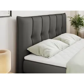 MKS Boxspringbett 160 x 200 cm H4 Dunkelgrau