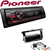 Pioneer 1-DIN Autoradio USB AUX Android Einbauset für Skoda