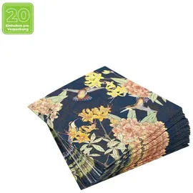 Home fashion Lunchservietten „Humming Bird“, 33x33 cm, 3-lagig, Home Fashion®, 20 Stück