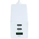 AccuCell 65W USB-C Ladeadapter mit zwei USB-C Type-C Power PD Delivery Anschlüssen und einem USB-A Anschluss