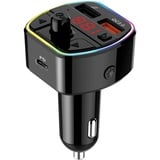 MAXTRACK MT2L Bluetooth FM Transmitter Auto, Bluetooth Adapter Transmitter für Auto Radio, Auto Ladegerät mit PD20W und QC3.0 Ladeanschluss, Freisprechfunktion, Siri&Google Assistant Unterstützung.