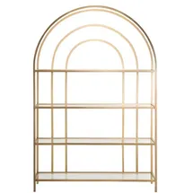 JVmoebel Bücherregal 35 x 180 x 120 cm Gold