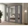 beautysofa Schwebetürenschrank Gaja 240 x 216 x 61 cm Grau