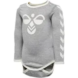 hummel hmlFLIPPER langarm Baby-Body grey melange 80