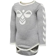 hummel hmlFLIPPER langarm Baby-Body grey melange 80
