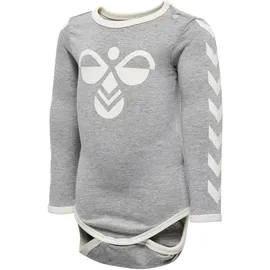 hummel hmlFLIPPER langarm Baby-Body grey melange 80