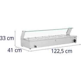 Royal Catering Bain Marie 6 GN 1/3 Behälter -