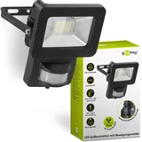 goobay 53877 LED Strahler Bewegungsmelder 10W / PIR Sensor Außenstrahler IP44 / Neutralweißes Licht 850 lm, neutralweißem 4000 K),