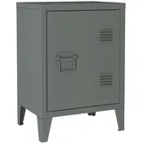 [en.casa] Nachtschrank Inari 40 x 30 x 57 cm Dunkelgrau
