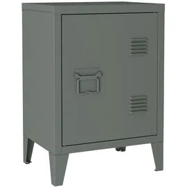 [en.casa] Nachtschrank Inari 40 x 30 x 57 cm Dunkelgrau