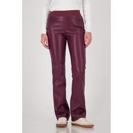 Monari Straight-Fit Hose im Leder-Look Rot 38