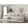 Fun Möbel Wohnlandschaft U-Form Sofa ESTELLE mit Schlaffunktion in Stoff Poso Creme - Creme