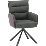 Boxxx Armlehnstuhl, Grau, Aubergine, Textil, eckig, 58x94x67 cm, Stoffauswahl, Sitzfläche 180° drehbar, automatische Rückholfunktion, Esszimmer, Stühle, Esszimmerstühle, Armlehnenstühle